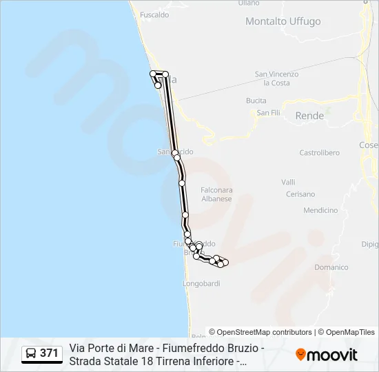 371 Bus Line Map