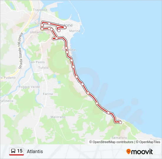 15 Bus Line Map