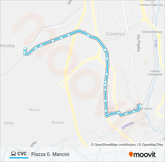 CVC Bus Line Map