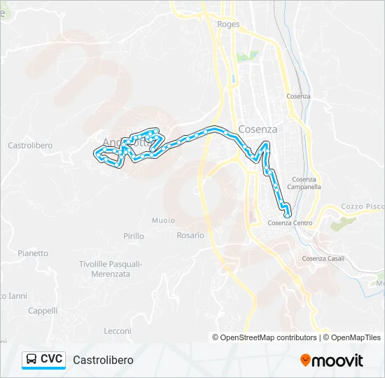 CVC Bus Line Map