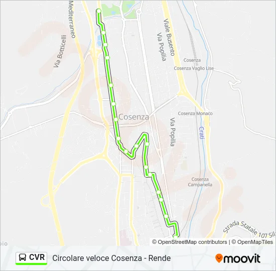 CVR Bus Line Map