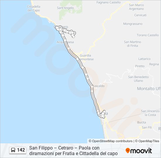 Percorso linea  142