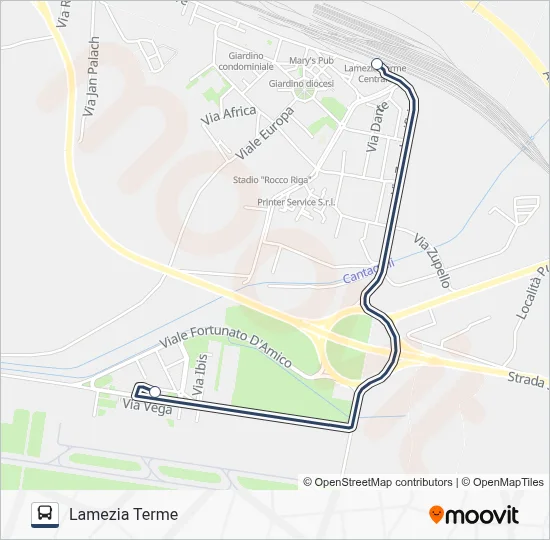 Percorso linea bus LAMEZIA MULTISERVIZI