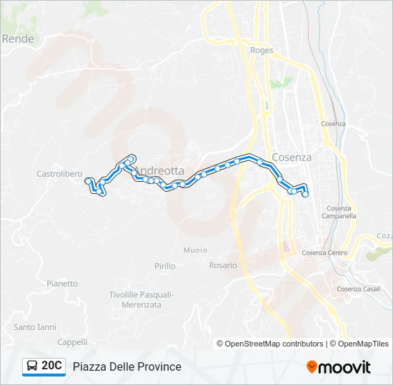 20C Bus Line Map