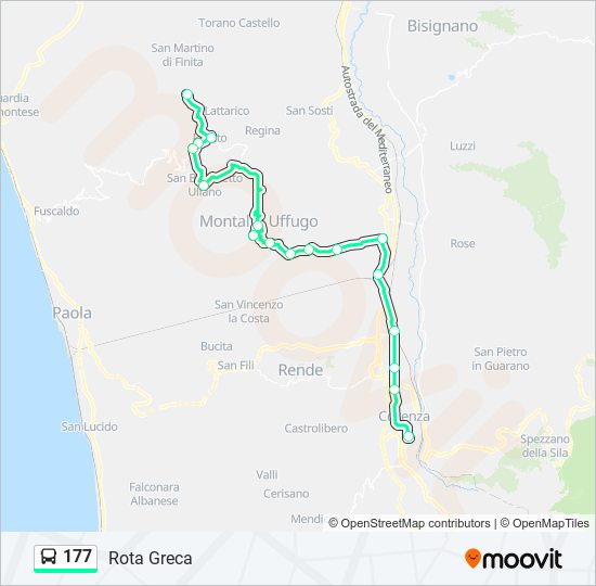 177 bus Line Map