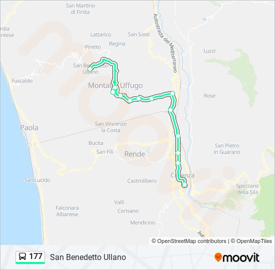 177 bus Line Map