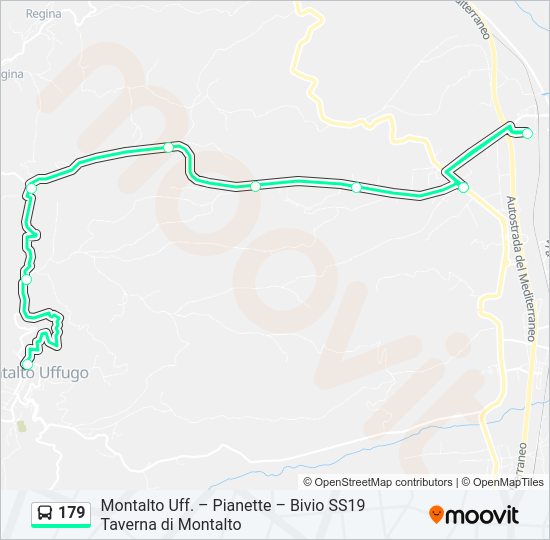 179 bus Line Map