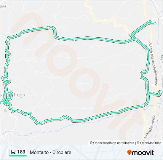 Percorso linea  183