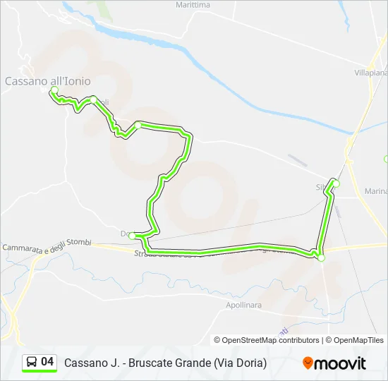 Percorso linea  04