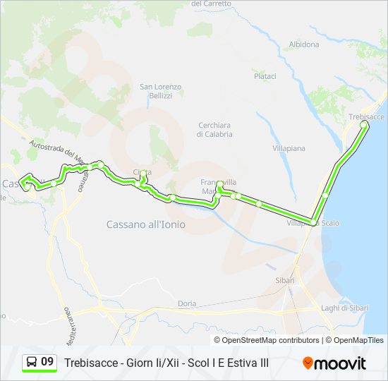 09 bus Line Map