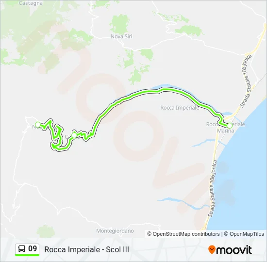 Percorso linea  09