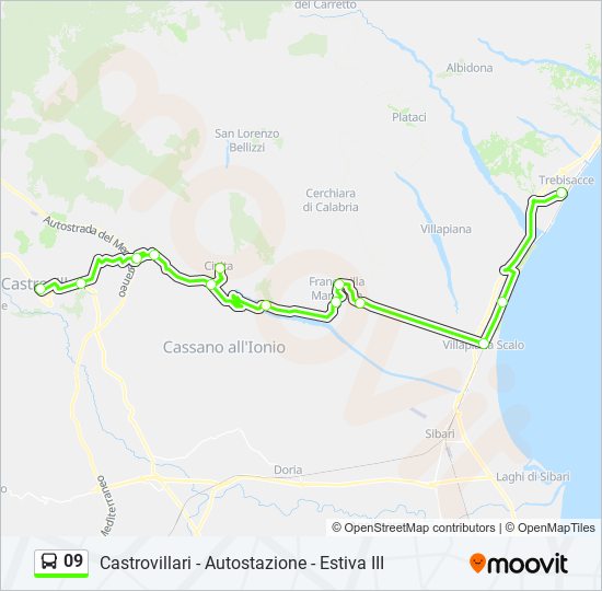 09 bus Line Map