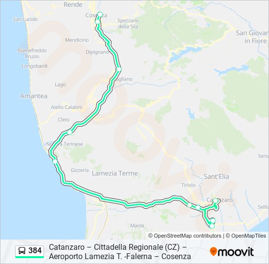 384 bus Line Map