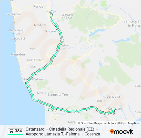 384 bus Line Map