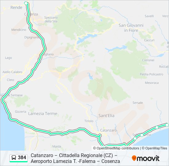 384 bus Line Map