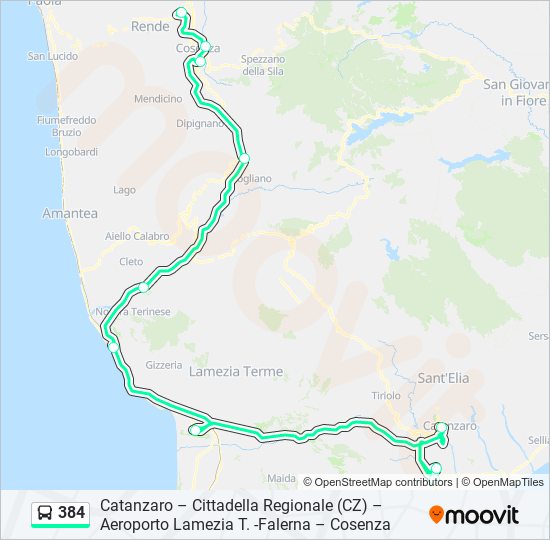 384 bus Line Map