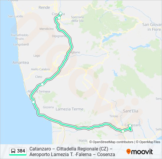 384 bus Line Map