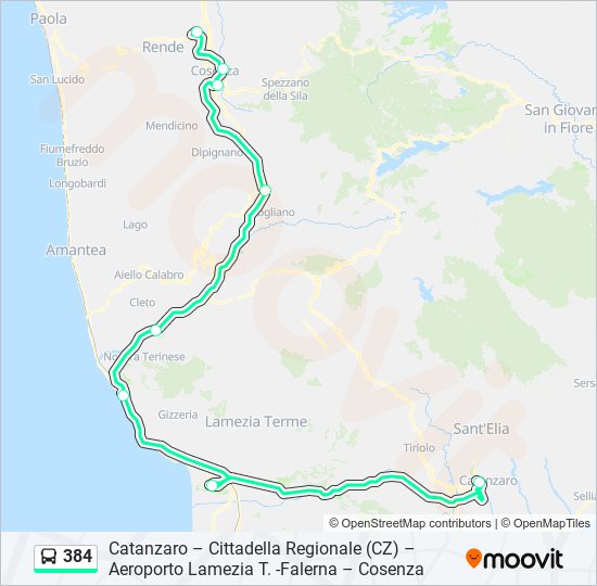 384 bus Line Map