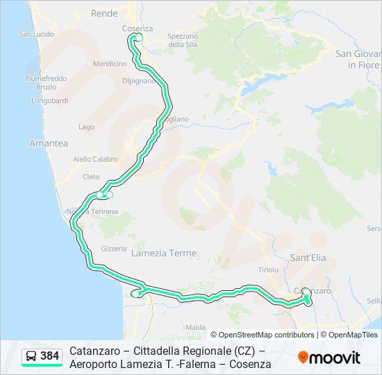 384 bus Line Map