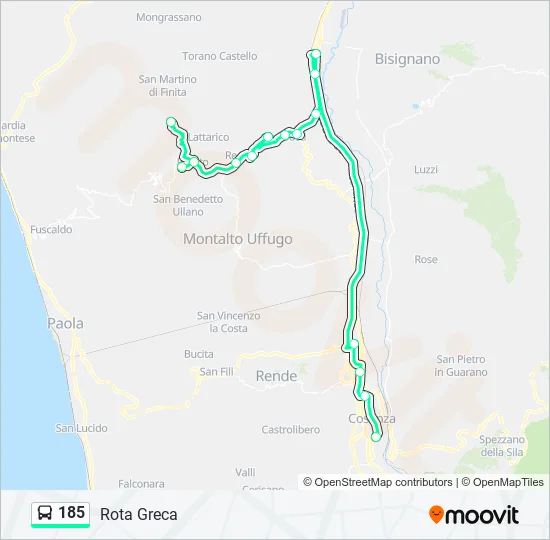185  Line Map