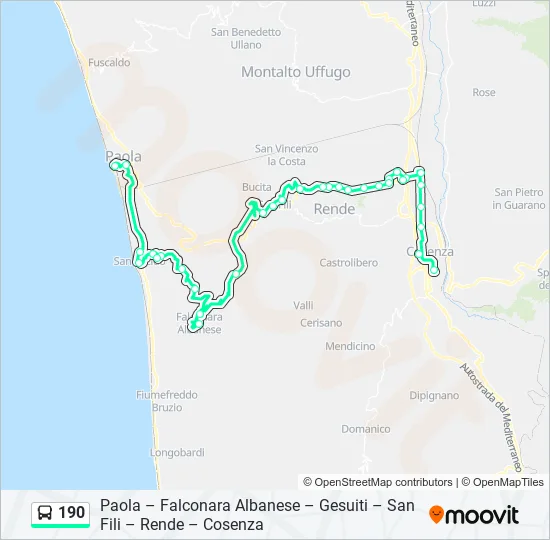 190  Line Map