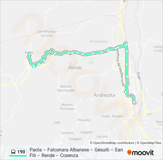 190  Line Map