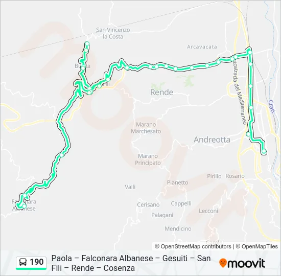 190  Line Map