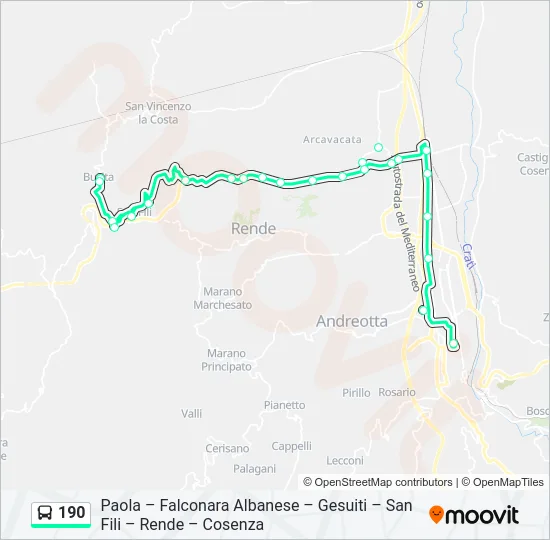 190  Line Map