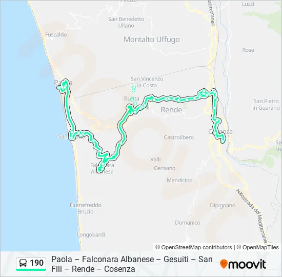 190  Line Map