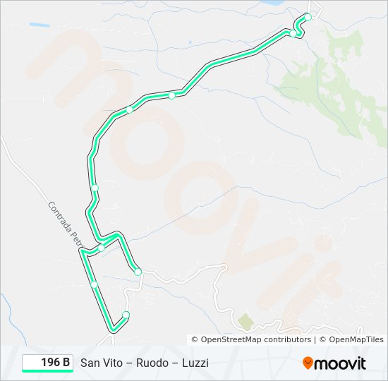 Percorso linea bus 196 B