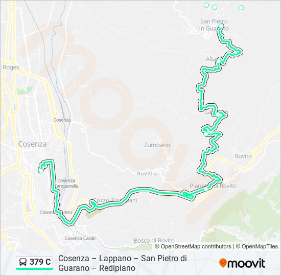 Percorso linea bus 379 C