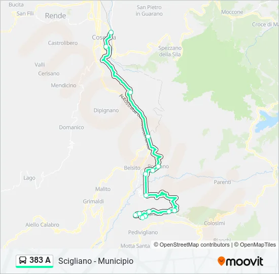 Percorso linea  383 A