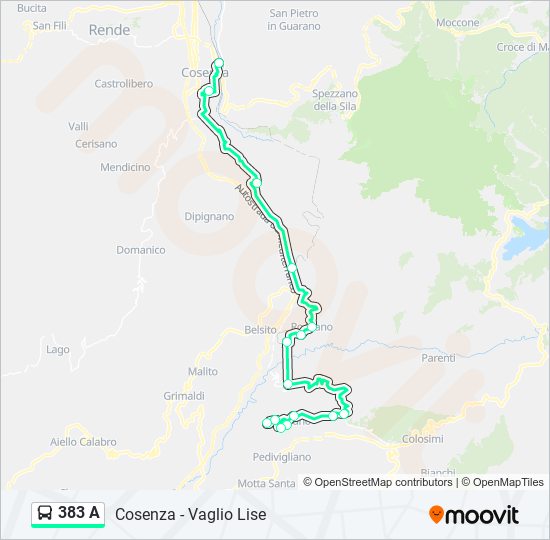 Percorso linea  383 A