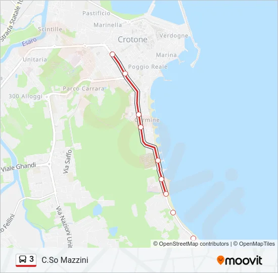 3 Bus Line Map