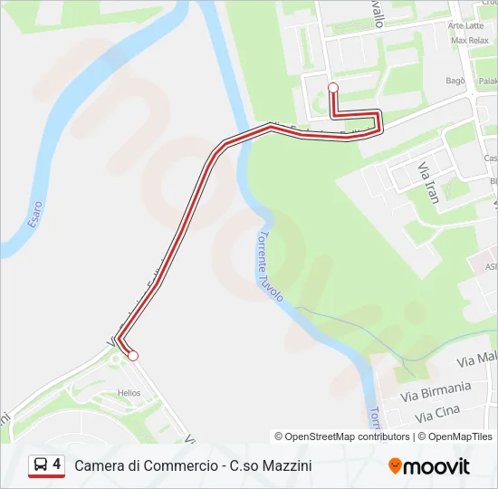 4 Bus Line Map