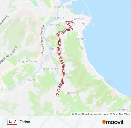 7 Bus Line Map