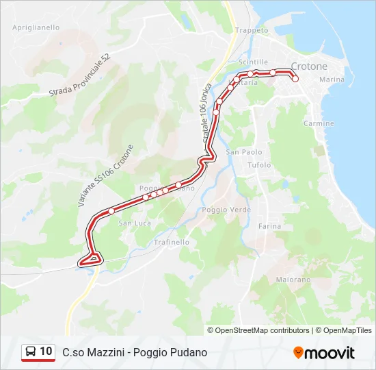 10 Bus Line Map