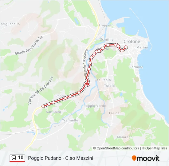 10 Bus Line Map