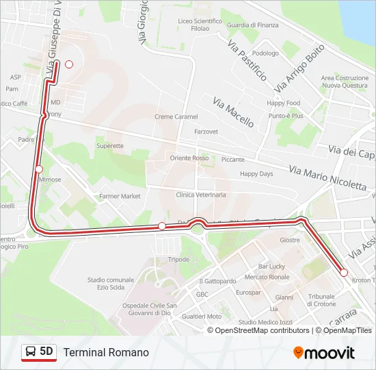 5D Bus Line Map
