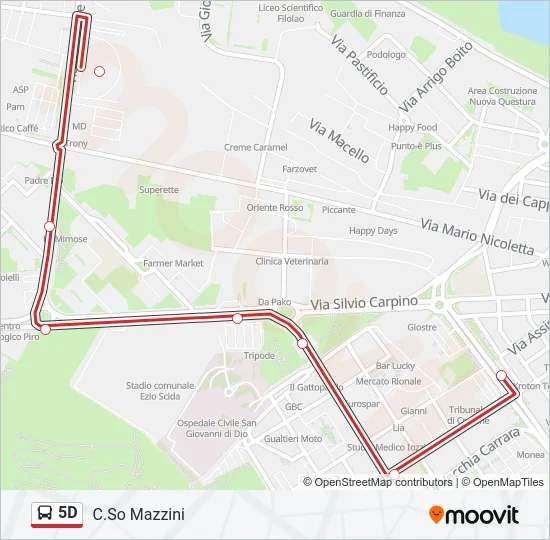 5D Bus Line Map