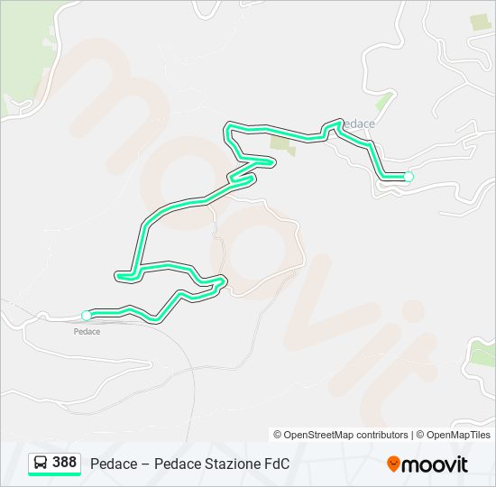 Percorso linea bus 388
