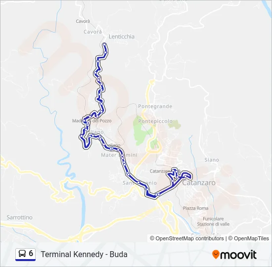 6 Bus Line Map