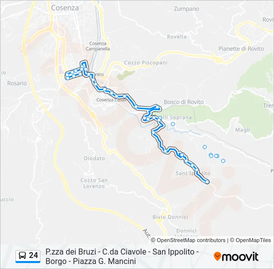 24 Bus Line Map