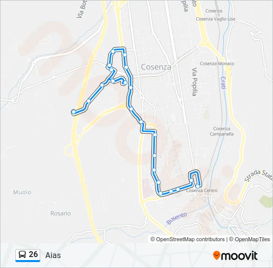 26 Bus Line Map