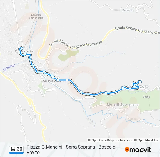 30 Bus Line Map