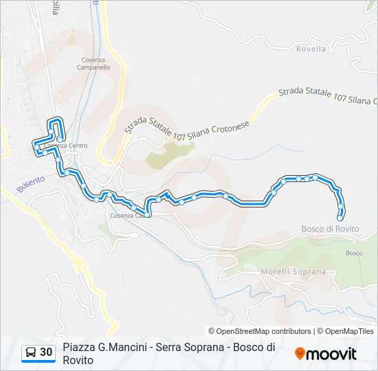 30 Bus Line Map