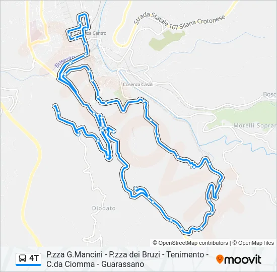 4T Bus Line Map