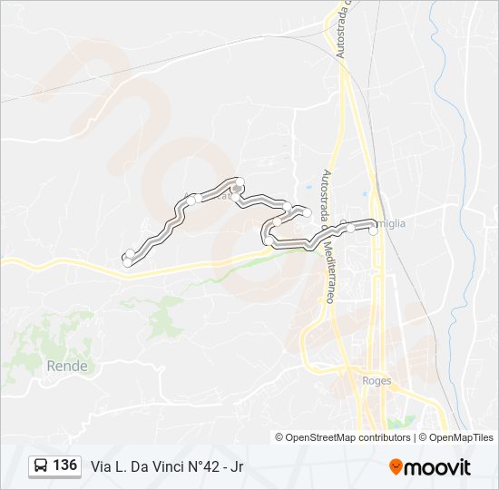 Percorso linea  136