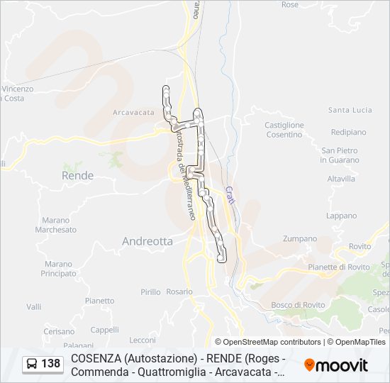 Percorso linea  138
