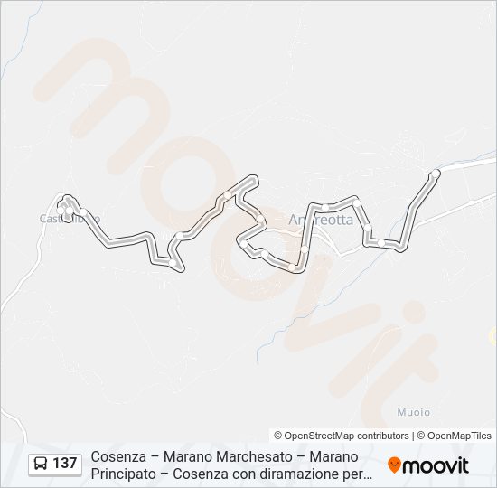 Percorso linea  137